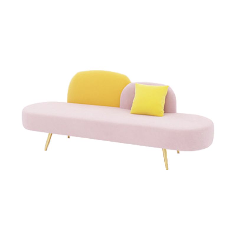 Velvet Contemporary Armless Sofa 30.70" Wide Standard Sofa for Living Room
