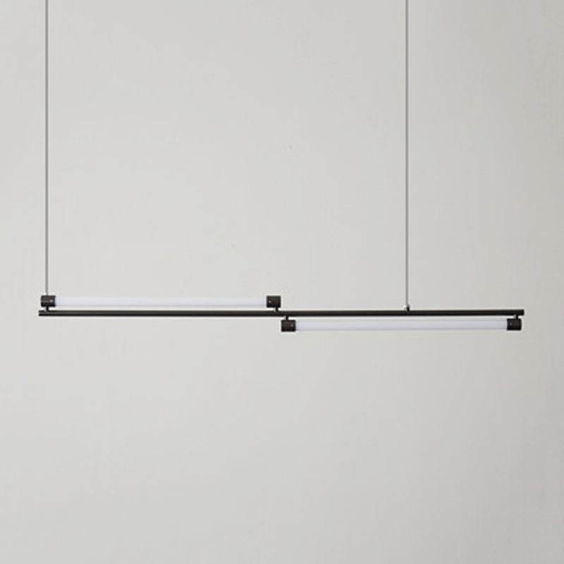 Brass LED Hanging Lamps Minimalism Island Light Fixture for Dining Room