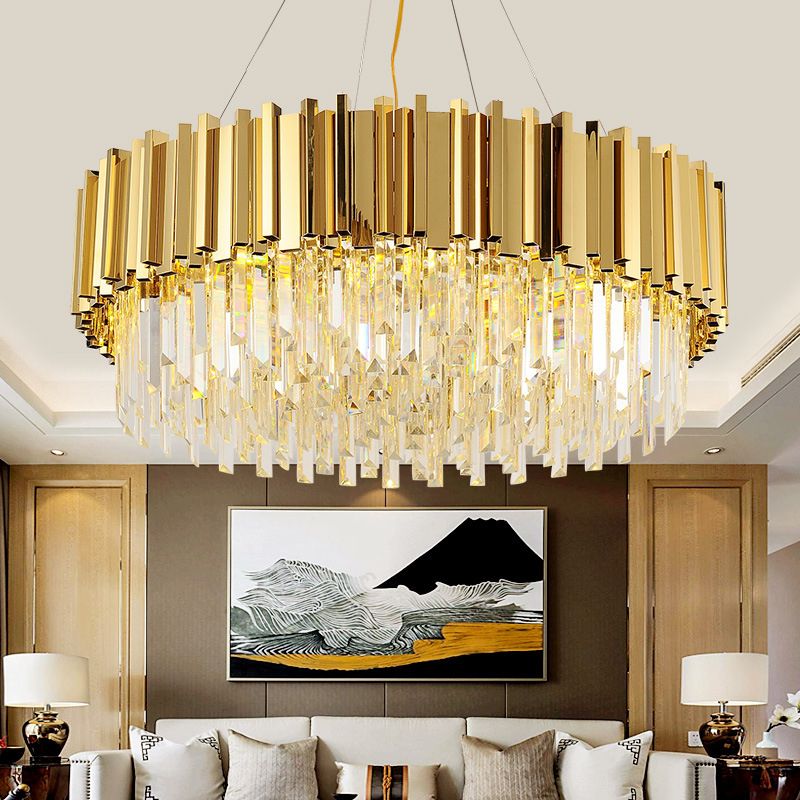 Éclairage géométrique contemporain Crystal Multi Lights Lighting Chandelier Lighting