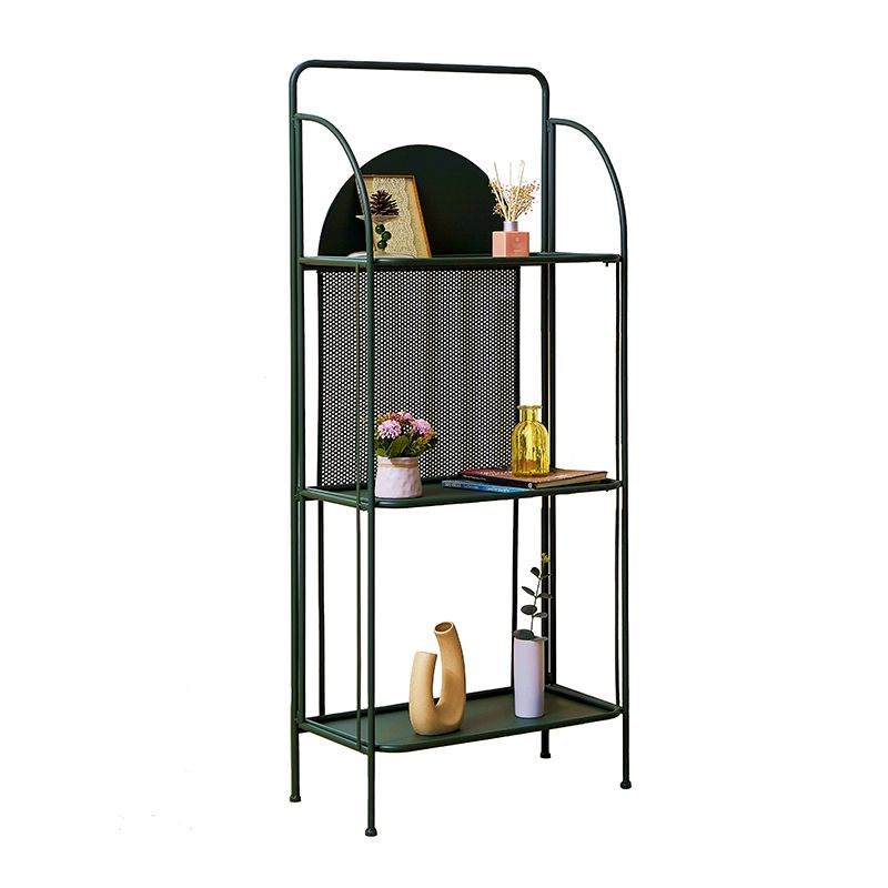 Modern Style Bookcase Etagere Open Back Metal Bookshelf for Home