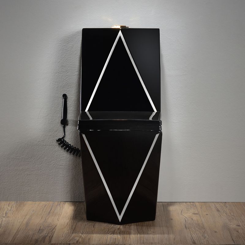 Skirted Traditional Toilet Floor Mount One-Piece Toilet with Slow Close Seat