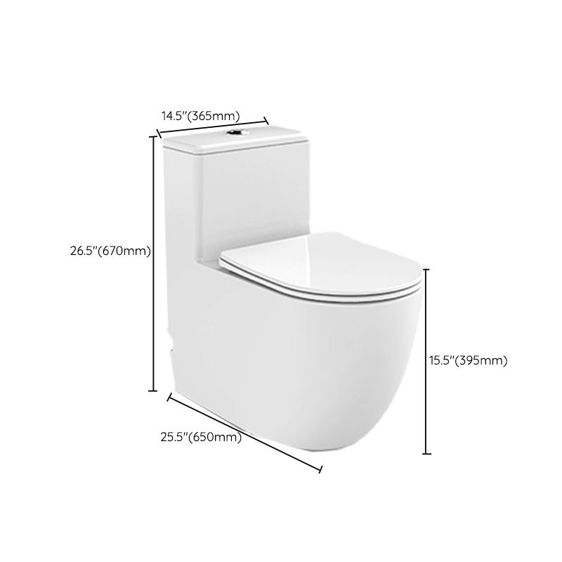 Modern White Floor Mounted Toilet Slow Close Seat Included Toilet Bowl for Bathroom