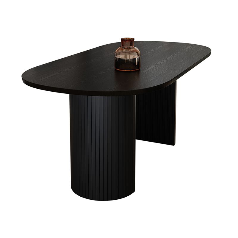 Double Pedestal Dining Table Modern Table for Home and Kitchen