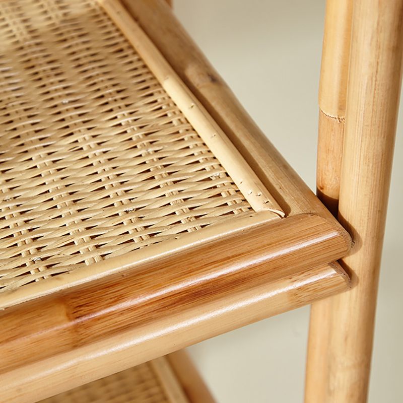 Contemporary Bamboo Bookcase Home Standard Bookshelf in Natural