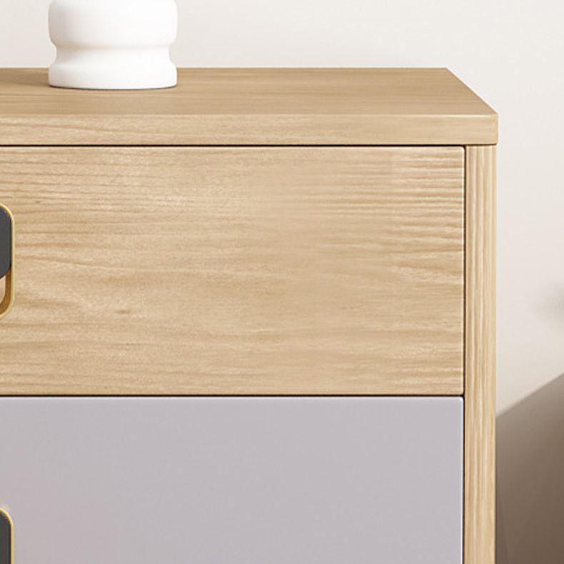Modern Wooden Chest with Straight Legs and Drawers Accent Chest