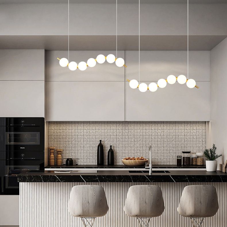 Contemporary Island Light Fixtures Molecule Hanging Lamp for Dining Room