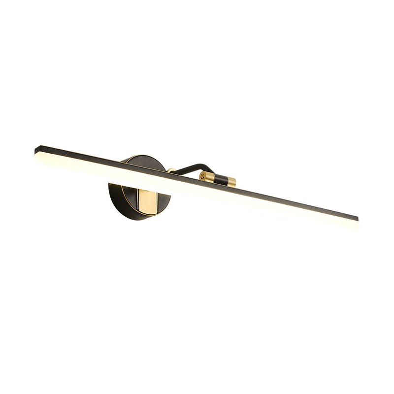 Metal Linear Shape Wall Light Modern Style 1 Light Mirror Wall Mount Light