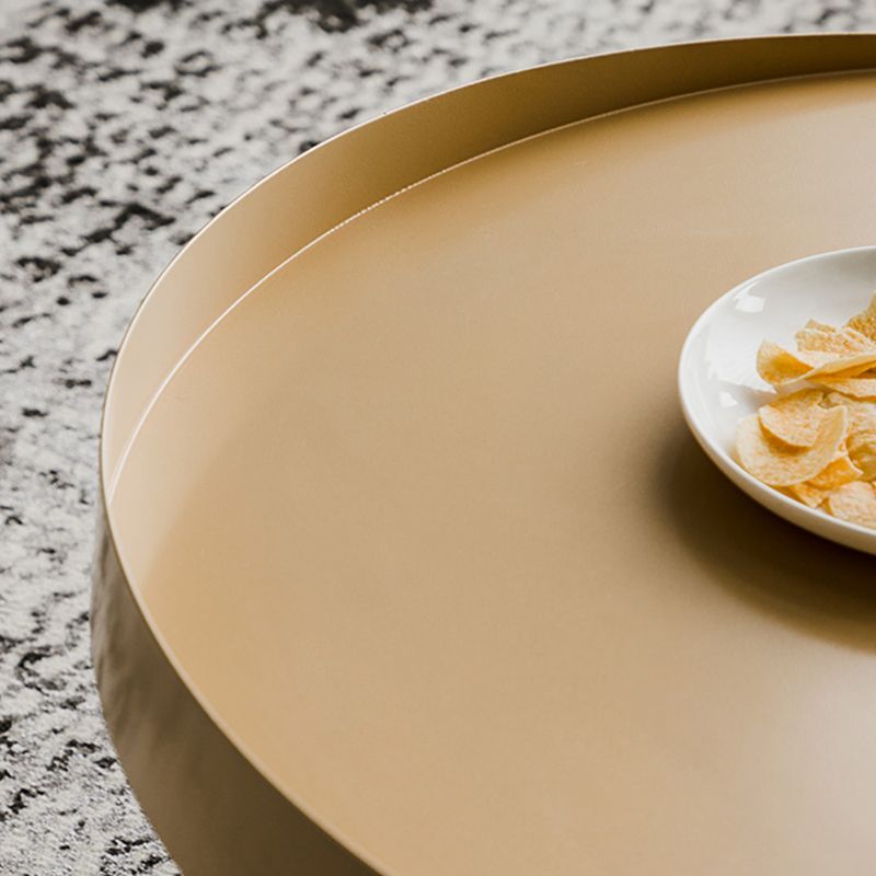 Metal Round Coffee Table Mid-Century Modern 4 Legs Cocktail Table