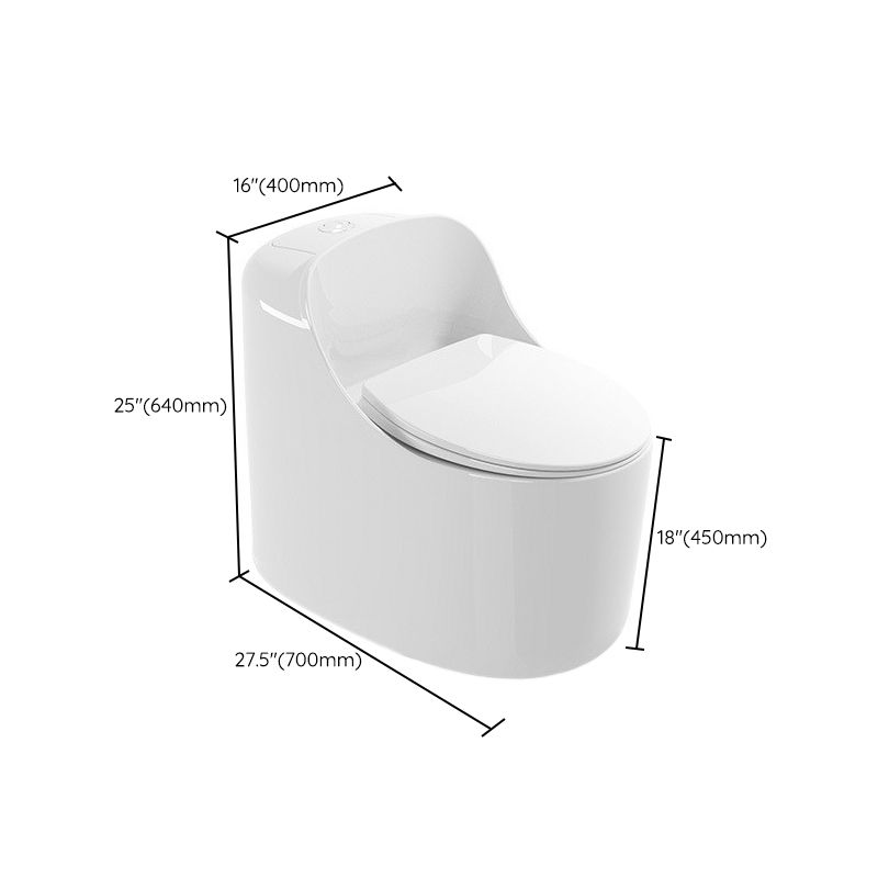 Contemporary One Piece Flush Toilet Floor Mounted Urine Toilet for Bathroom
