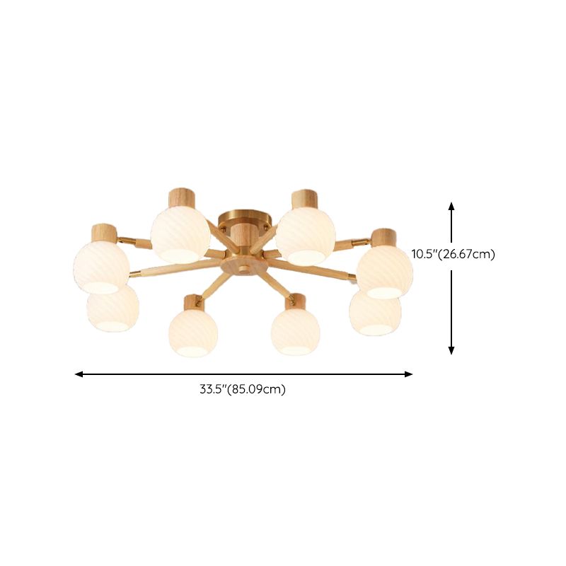 Wood Chandelier Light Modern Style Chandelier Pendant Light for Dining Room