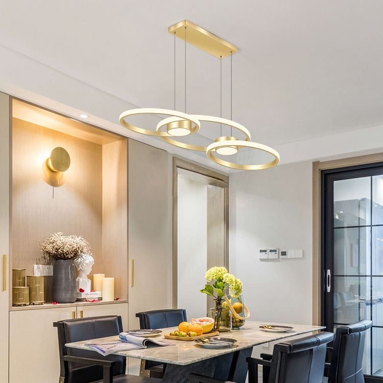 Einfachheit Ring geformtes Insel LED -LED Pendellicht für Wohnzimmer Esszimmer