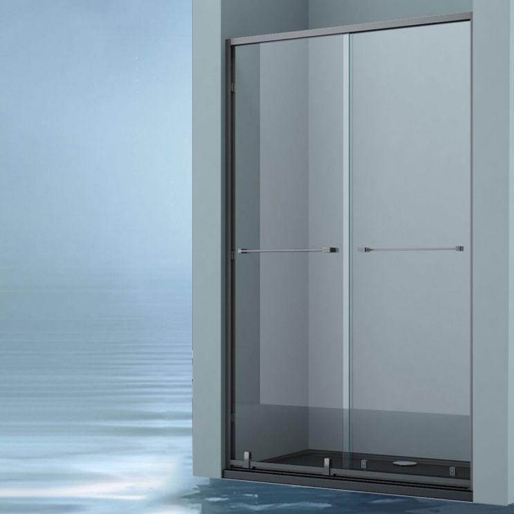 Semi Frameless Double Sliding Shower Door Tempered Glass Shower Door