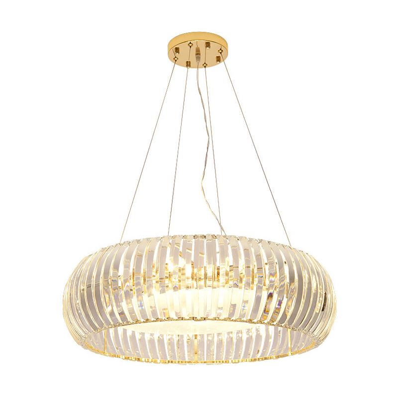 Minimal Globe Hanging Kronleuchterkristall 6 Lichter Wohnzimmer Anhängerleuchte in Gold
