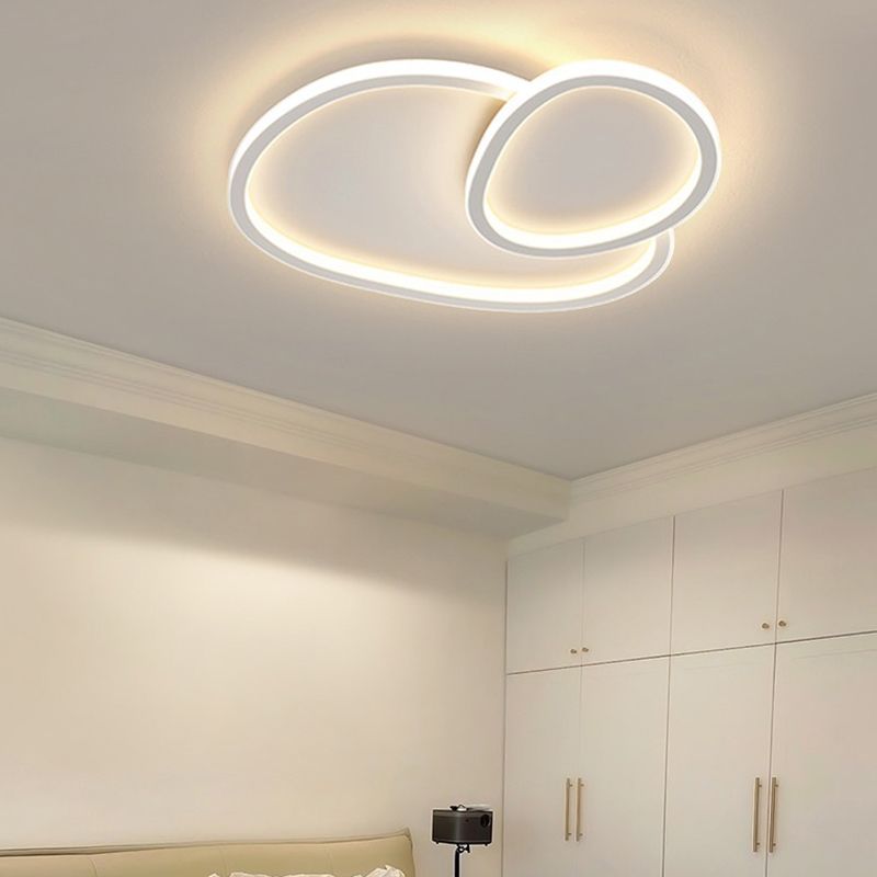 Modern Stye Ceiling Mount Light White LED with Silica Gel Shade for Bedroom