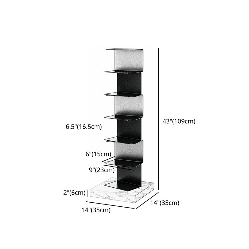 Modern Style Vertical Bookshelf Stainless Steel Shelf Bookcase for Home