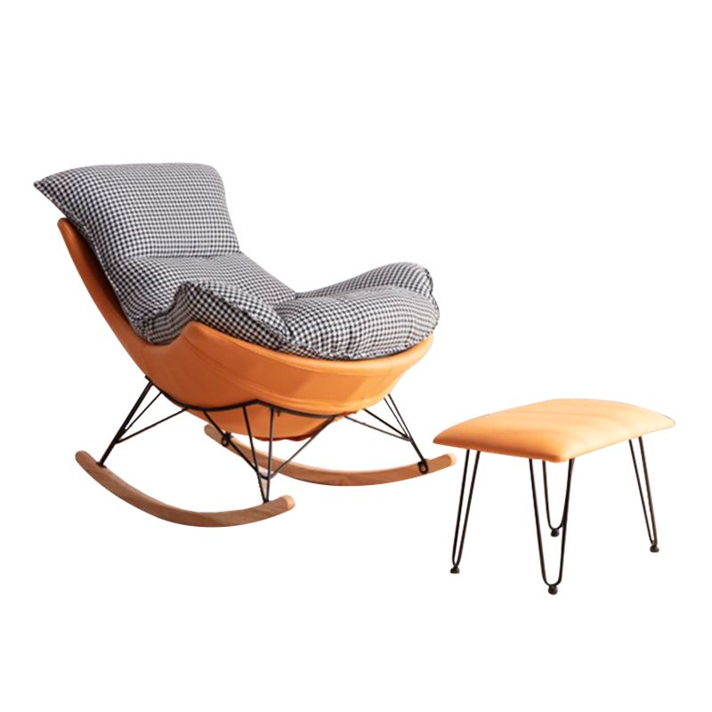 Modern Rocker Chair Upholstered with Light Legs Glider for Living Room