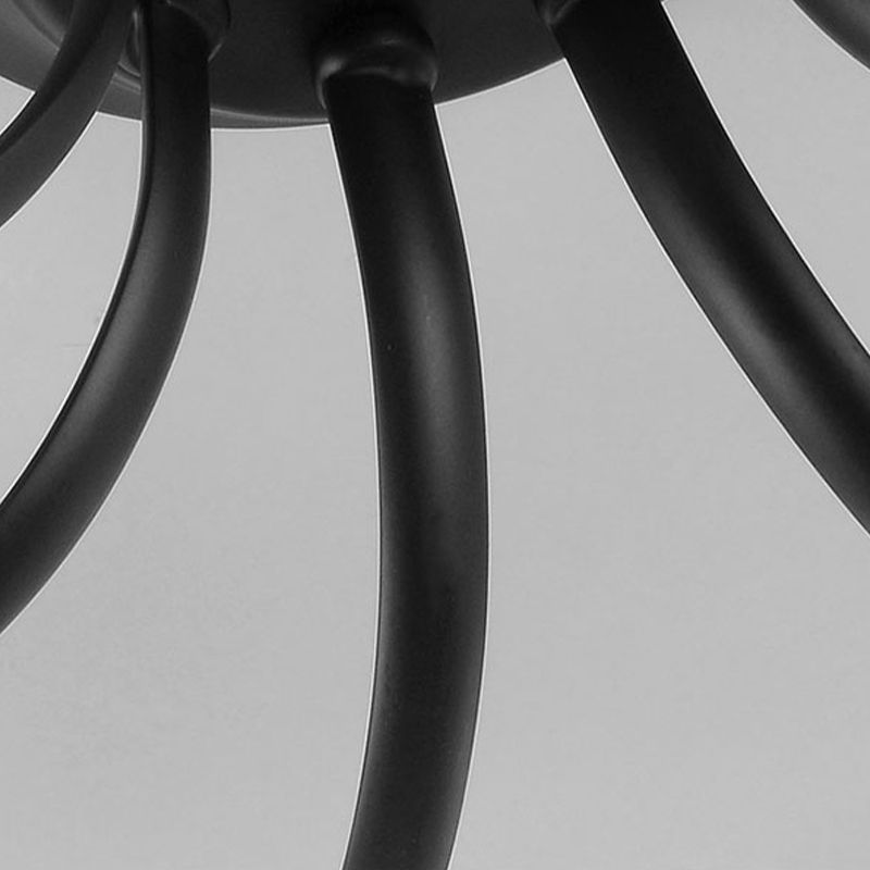 Plafonnier semi-encastré sphérique en verre, plafonnier simple pour salon, noir