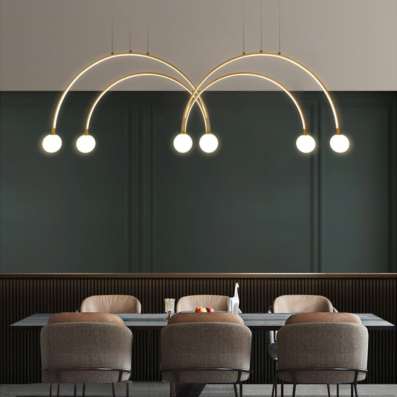 Modern Style Pendant Light LED Ball Shade Chandelier Light for Dining Room Kitchen
