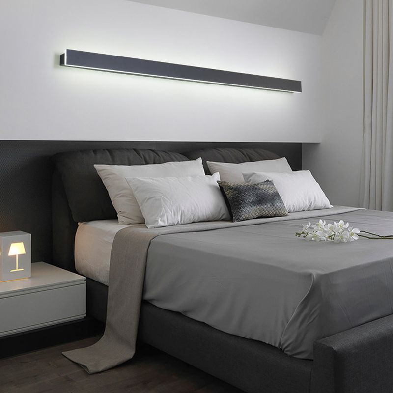 Single Black Modern Wall Mounted Sconce Linear Wall Light for Foyer