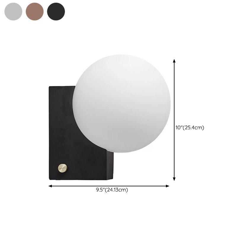 Ball Shape Glass Vanity Sconce Light Modern Style 1-Light Vanity Mirror Lights