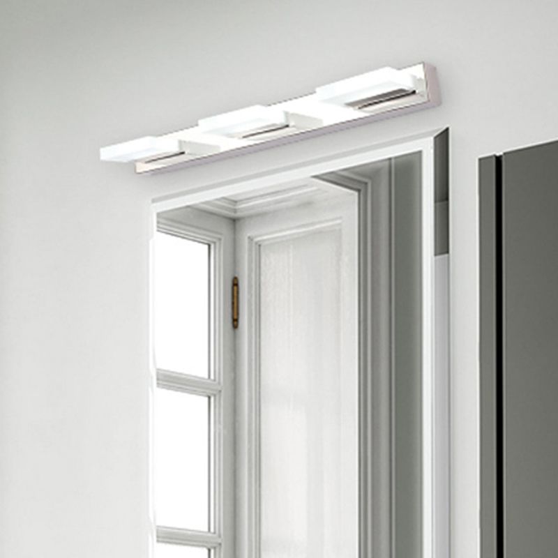 Rotatable quadratische Acryl -Waschtischlampe Minimalistische Nickel -LED -Wandleuchten für Bad