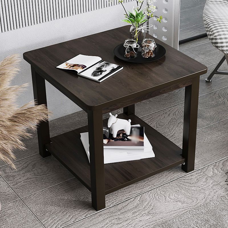 Wooden  Storage End Table  Modern 4 Legs Side Table  for Living Room