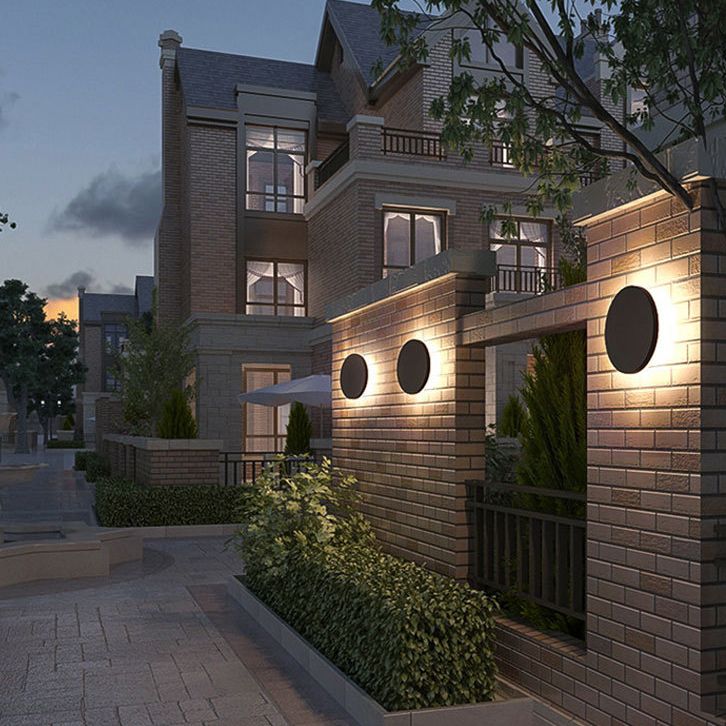 Moderner Stil Zement Wandleuchte runde Form LED -Wandleuchte für draußen