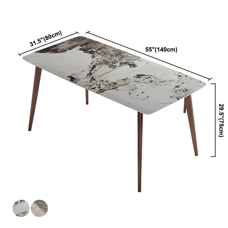 Mesa de comedor estándar de cocina moderna Mesa de comedor de piedra sinterizada con 4 patas