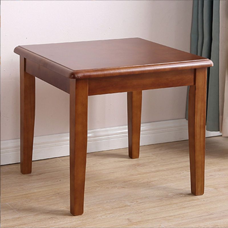 Traditional Table Solid Wood 4 Legs Living Room Side End Table