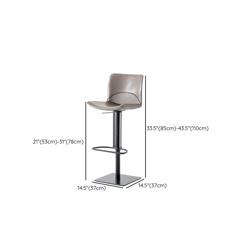 Contemporary Indoor Bar Stool Upholstered Bar Stool with Metal Base