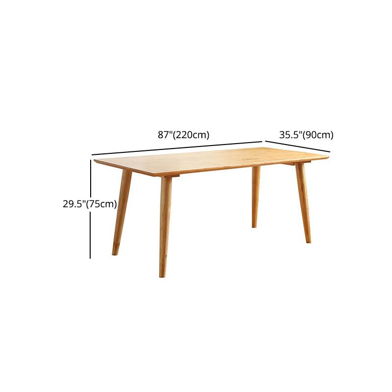 1/2/3/4/5/7 Pcs Modern Dining Set with Rectangle Table and Wooden Chairs Dinette Set
