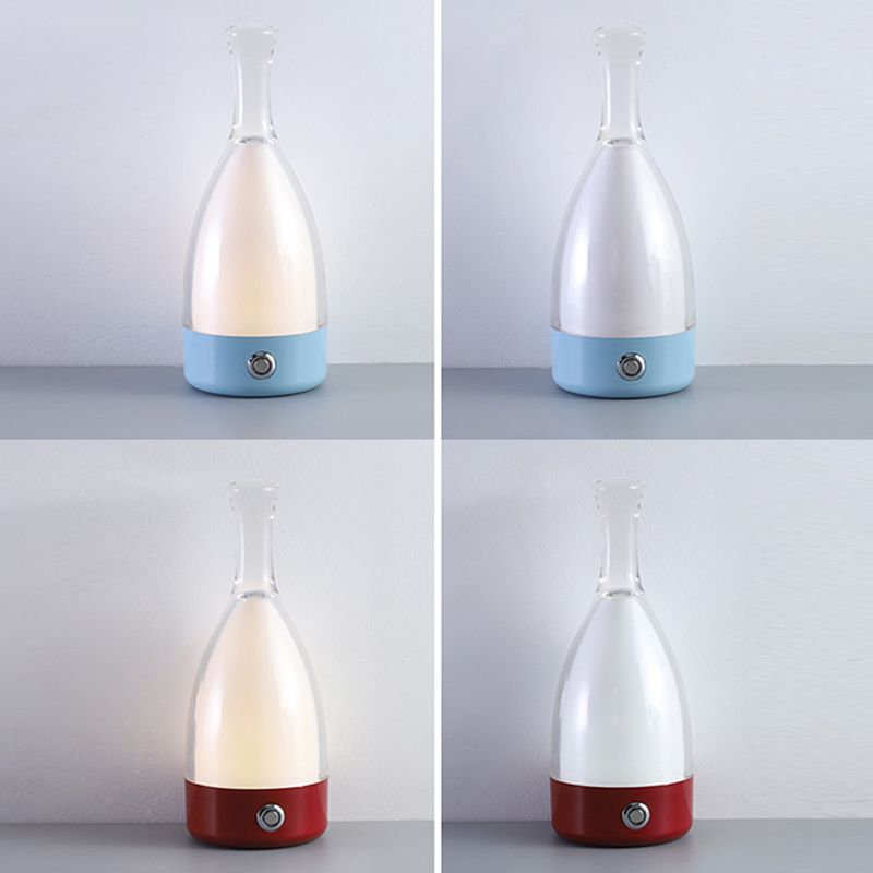 Bottle Shape Table Lamp Modern Style Glass Single Light Table Light