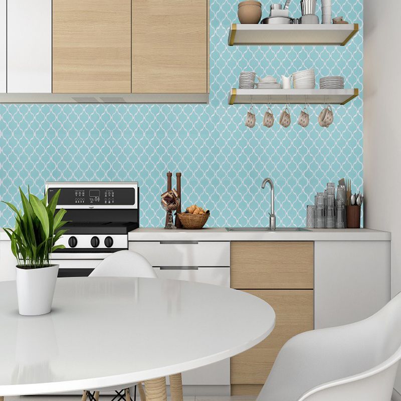 Pastelkleur Quatrefoil Wallpapers Mozaïeken Modern Peel and Stick Wall Decor voor wasruimte