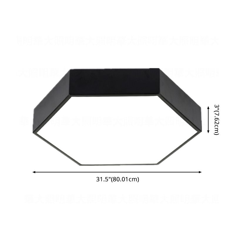 Geometric 1-Light LED Flush Light New Modern Iron Flush Mount Ceiling Light Fixtures