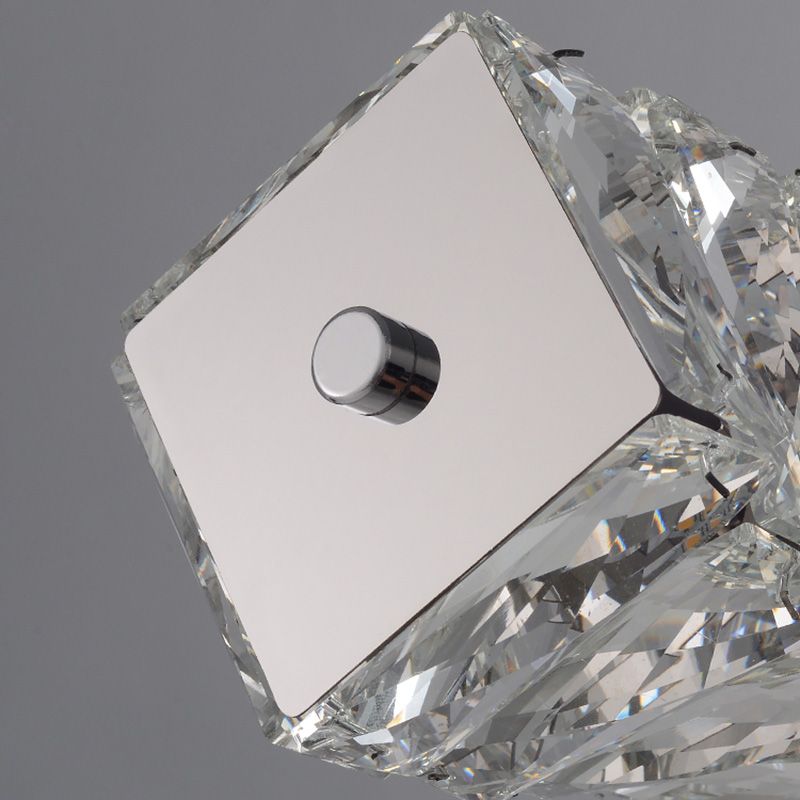 LED Long Linear Crystal Island Lamp Nordic Modern Modern Dining Salle Hanging Light