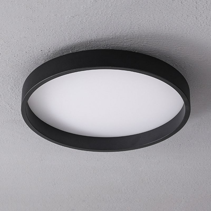 Circulaire Acrylique DEL Flush Mount in Modern Concise Style Wrought Iron Ceiling Light for Living Room