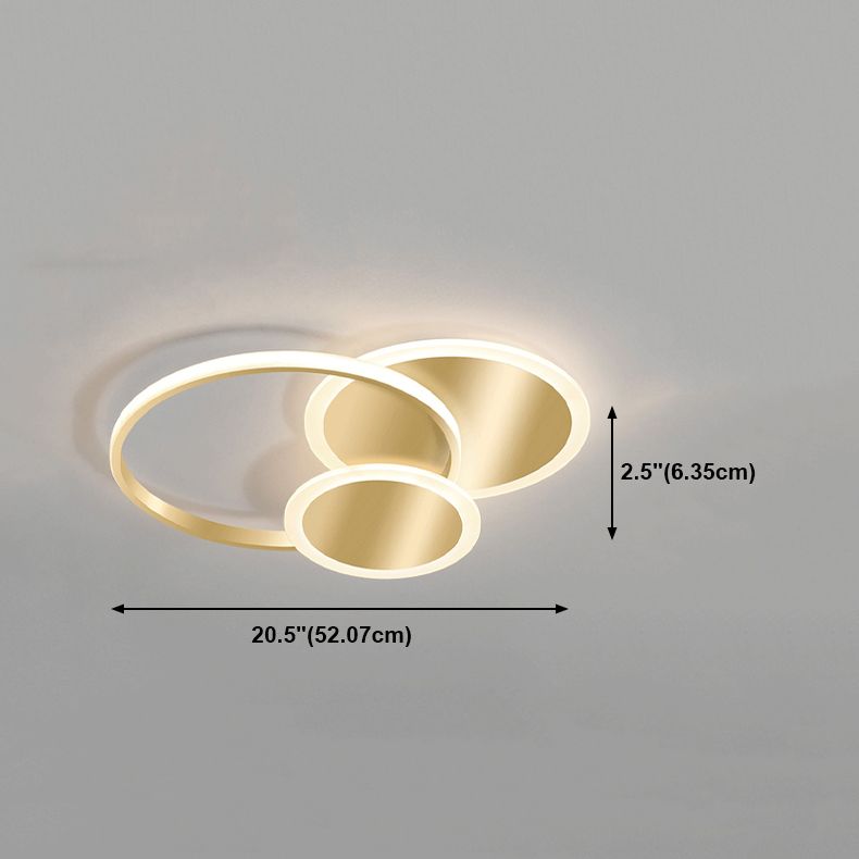 Eenvoud verlichtingsarmatuur gouden led spoelige gemonteerde plafondlampen met acryl schaduw