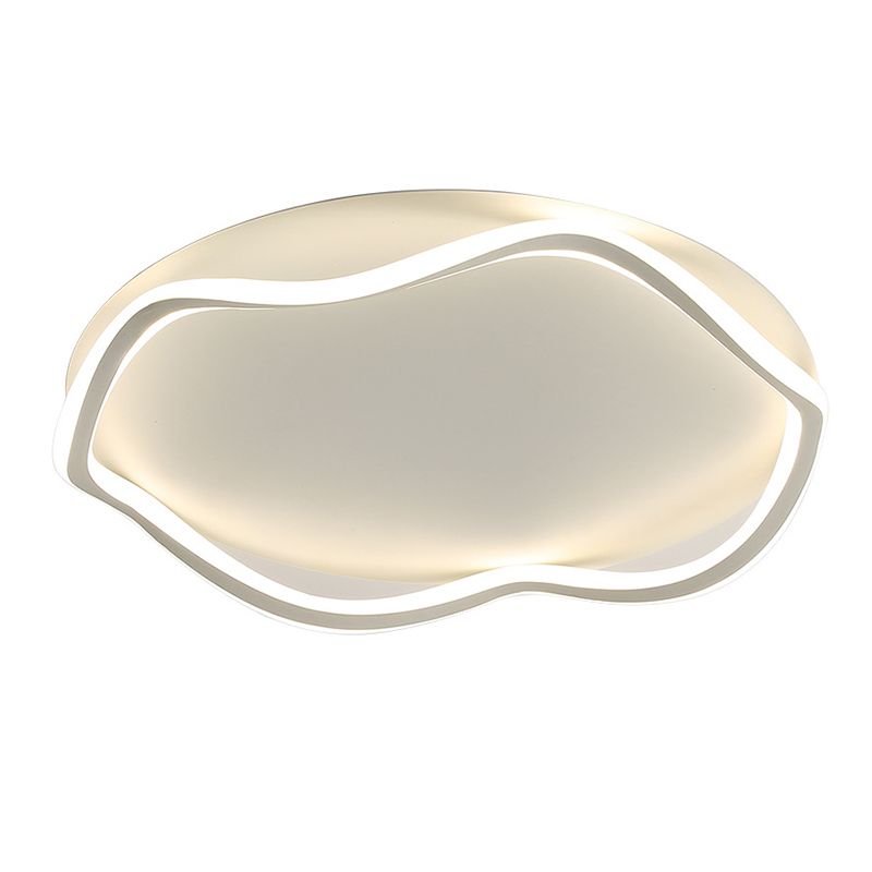 Lámpara circular de montaje en techo, estilo minimalista, luz LED de montaje empotrado en techo de metal