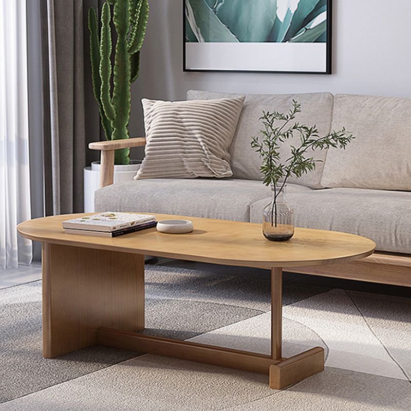 Brone Solid Wood Coffee Table Living Room Trestle Coffee Table