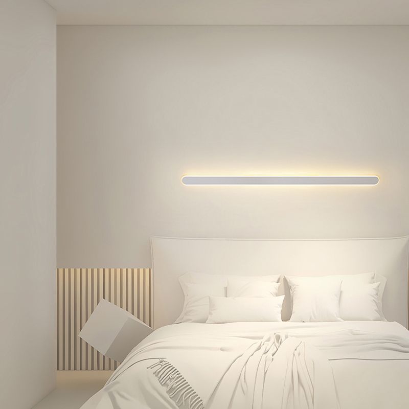 Metal Straight Wall Light Nordic Style 1 Light LED Wall Sconce for Living Room