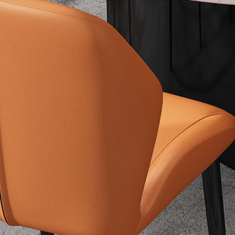 Nordic Style Metal Chair Wingback Kitchen Dining Side Chair for Dinning Room