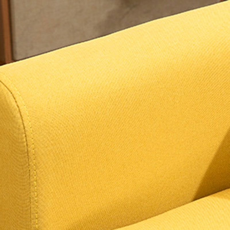 Contemporary Square Arm Standard Settee Couch with Pillows for 3 People