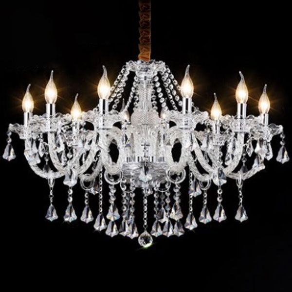 Metal Candle Pendant Lighting European Multi Lights Hanging Lamp Kit