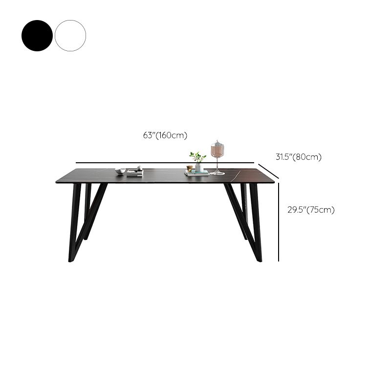 Matte Finish Dining Table Set with Wooden Frame 1/4/5/7 Pieces Glam Dinette Set for Home