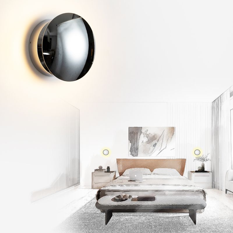 Wohnzimmer Wandleuchte postmoderne Metall Ein hell silberne Wandmontageleuchte