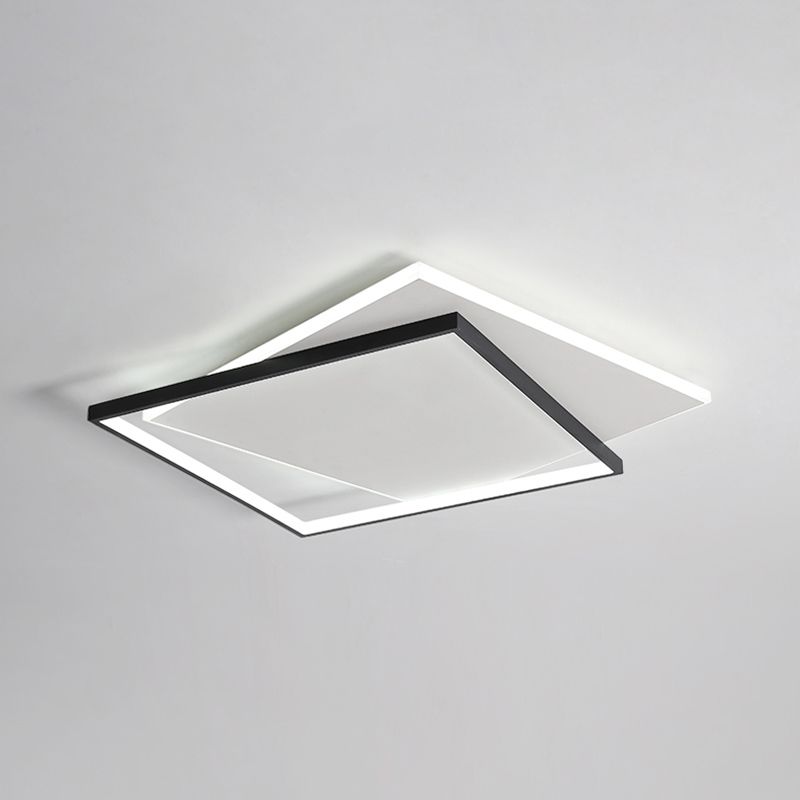 Moderne métal LED encastré luminaire salon géométrique plafond suspendu encastré