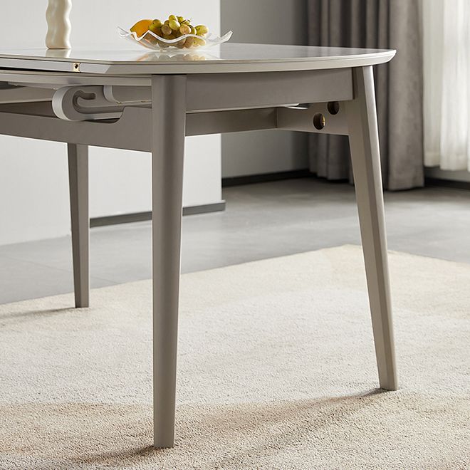 Stone Dining Table Round 4 Legs Dining Site Table, 51.18"x51.18"x29.9"