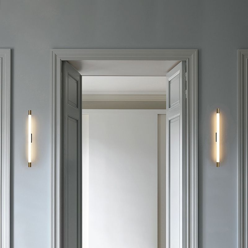 Contemporary Vanity Light Simple Linear Strip Mirror Lighting Fixtures for Restroom
