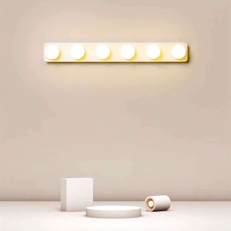 Modern Rectangle Shape Vanity Light with Acrylic Shade for Powder Room Washroom