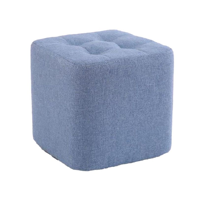 Modern Pouf Ottoman Cotton Fade Resistant Upholstered Tufted Square Ottoman
